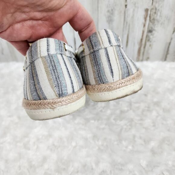 St. John's Bay Payne Flex Form Striped Flats Blue White Size 9 - Picture 6 of 10